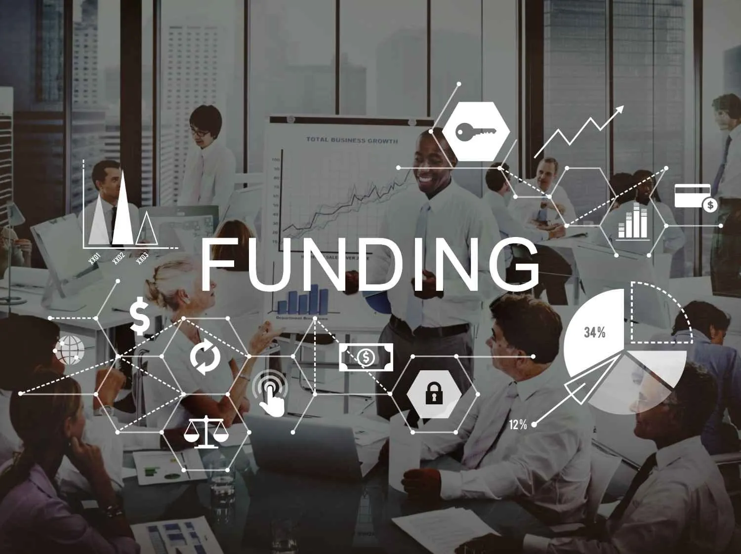 Business owner reviewing funding options at a desk